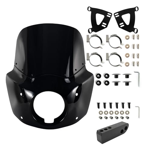 Carénage moto contre les turbulences sur Dyna 06-17 et Softail Low Rider bulle fumée