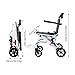 sexaoalx Adjustable Portable Folding Wheelchair Lightweight Transit Travel Chair for Adults Wheelchair with Adjustable Safety Strap Carbon Steel Frame PU Wheels for Smooth Rid A