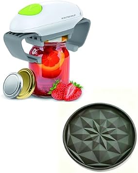 Higher Torque Electric Jar Opener for Seniors with Arthritis Fit Almost Jars Size, Decorative Geometric Coaster with Diamond Pattern Design