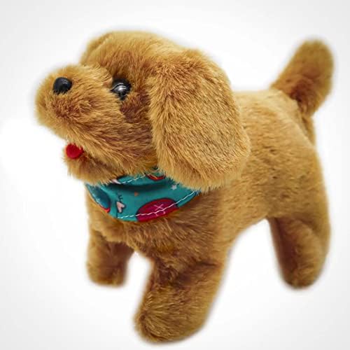 ZooPurrPets Premium Flip Over Puppy Battery Powered Plush Dog That Somersault Walk Sit and Bark Toy Puppy for Animal and Pet Loving Toddlers & Kids - Dark Brown
