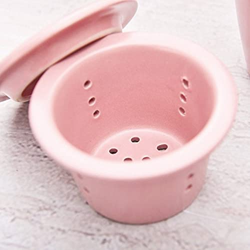 CANECA PORCELANA C/INFUSOR TAMPA VINTAGE LETTERS ROSA 350ML