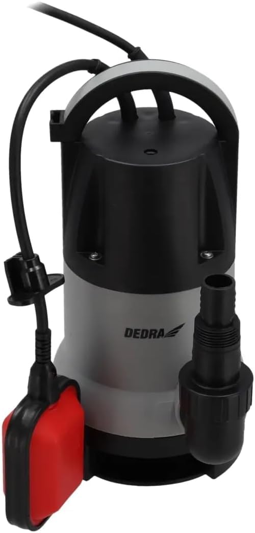 Pompa sommersa per acqua pulita e sporca Garden DEDRA DED8843 forte 900 W, turbina per 14500 giri/min, peso 5,4 kg, 10 cavi IPX8, profondità massima di immersione: 7 m