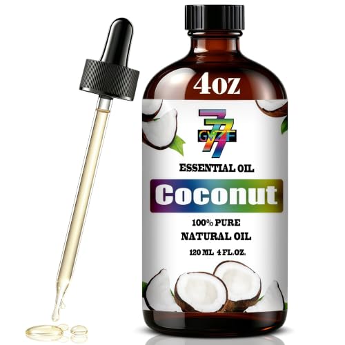 GV77ZF Coconut Essential Oil for Diffuser Massage Soap, Coconut Oil