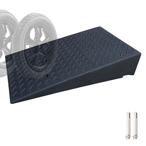 Rubber Car Curb Ramps with Expansion Bolts Heavy Duty Loading Ramp 11023 lbs/5 T Capacity for Driveway, Sidewalk, Loading Dock(20 cm/7.8 inch)