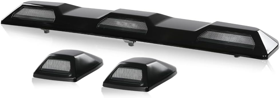 CNNELL Amber Roof Marker Clearance Lamp Kit Black Compatible with 2020-2023 Chevy Silverado GMC Sierra 2500HD 3500HD Models that comes with marker lamps 84747496