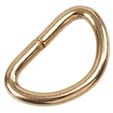 AERZETIX - Set mit 12 halbmondförmigen Ringen in D Form für Handtaschenriemen kreatives Hobbyprojekt Dekoration | 10 mm Schlaufen | aus goldfarbenem Metall