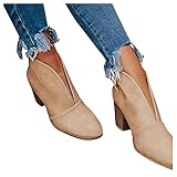 Damen Stiefeletten Chelsea Boots Damen Stiefeletten Winter Herbst Frauen Stiefel Stiefeletten Stiefeletten mit gestapeltem Absatz Modische Leder Kurze Stiefel Short Boots Ankle Boots Booties