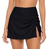 La falda de baño de cintura alta para mujer dispone de un cordón ajustable en un lado, un cordón te permite ajustar la longitud deseada. La abertura lateral da un aspecto informal. Diseño divertido y seductor.