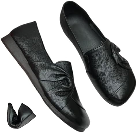 MAOAEAD Chaussures Ergonomiques Cuir Femme - Mocassins Confortables Avec Soutien Voûte Plantaire