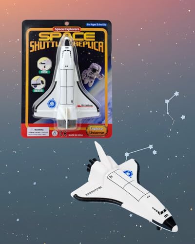 Image of ZOOBIE Toys 8 inch USA Space Shuttle, Friction Powered and Sound 1:160, Durable Educational Toy for Kids & Space Enthusiasts