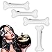 WLLHYF 4 Pieces Bone Hair Clip Skull Skeleton HairPins Side Hair Clip Cosplay Costume Decorative Hair Pins Clips Accessories Barettes for Women Girls