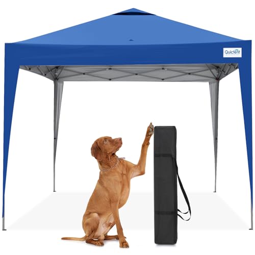Quictent 10x10 Pop Up Canopy Tent Without Sidewall, Instant Setup Gazebo for 1 Person, Portable & Compact, Waterproof & UV Protection, Ideal for Campi