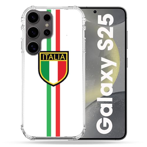 Coque Samsung S25 rigide Cokitec blanche motif Italie protection antichoc
