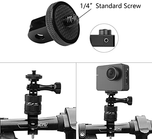 Bike Camera Mount Compatible with Gopro Universal Holder Handlebar Bracket, Metal Stand/Mount for All Action Camera Action Cameras Accessory, Compatible with BOBLOV D2 Mini Cam