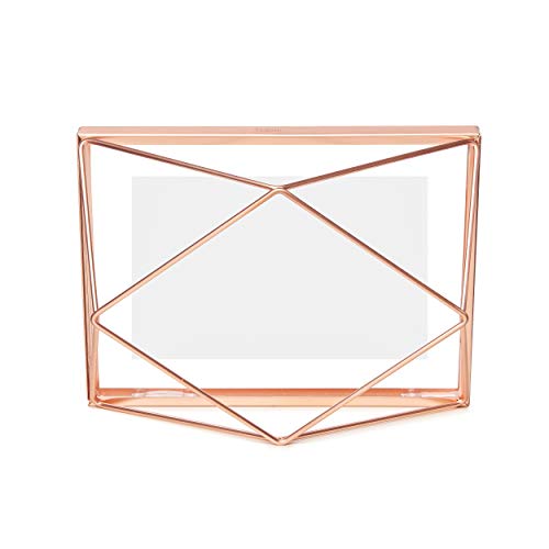 Umbra 313016-880 Prisma 4X6 Picture Frame For Desktop Or Wall, Holds One 4 Inchx6 Inch Photo, 8"L X 6"W, Copper thumb #6