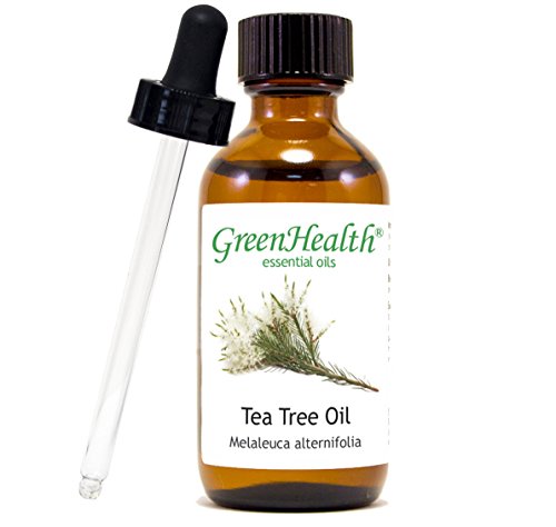 Tea Tree Essential Oil – 2 fl oz Glass Bottle with Dropper – 100% Pure – GreenHealth