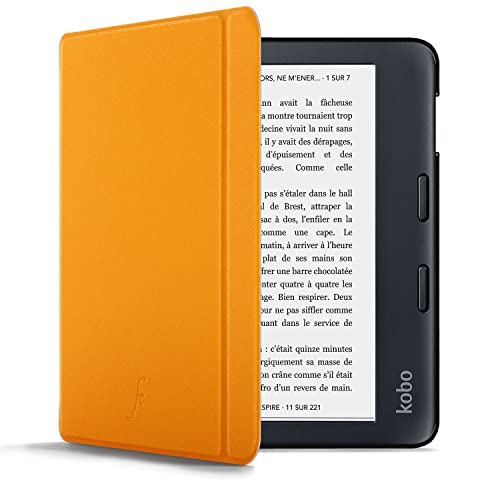 Forefront Cases Funda para Kobo Libra 2 - Ligera Kobo Libra 2 2021 Funda - Amarillo - Delgado y Ligero, Auto Sueño Estela Función, Protectora Kobo Libra 2 Funda, Case, Cover Cover