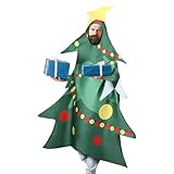 Disfraz de árbol de Navidad – Gag Joke Holiday Dress-up, poliéster, diseño en forma de árbol, divertido, ligero, cómodo, fácil de llevar | Disfraz para escenario, cumpleaños, reunión, novia