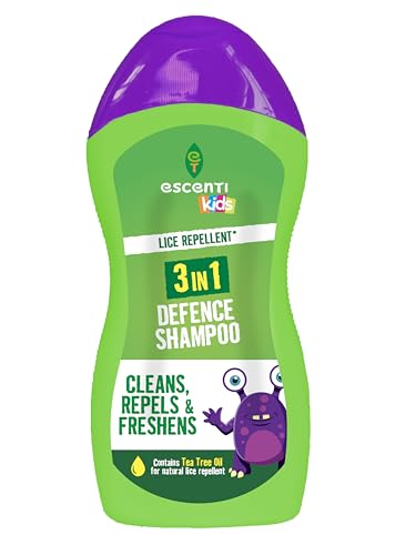Head lice repellent shampoo - natural hair lice Defence with natural tea tree oil - 3 in 1 shampoo - cleans repels and freshens 300ml.