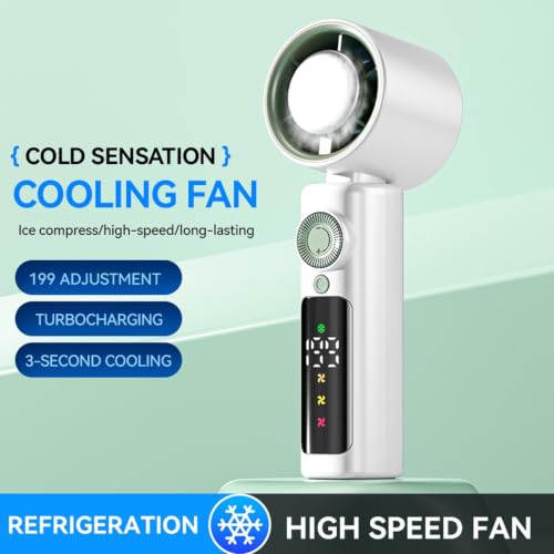 Ventilador de mano recargable para sofocos con pantalla LED 199v 5