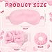 Hoteam 24-Piece Spa Party Supplies Set for Women: 6 Pink Spa Headbands, 6 Velvet Scrunchies, 6 Eye Masks, 6 Pink Plastic Cups (24 oz) for Sleepover, Bachelorette, or Relaxing Night In