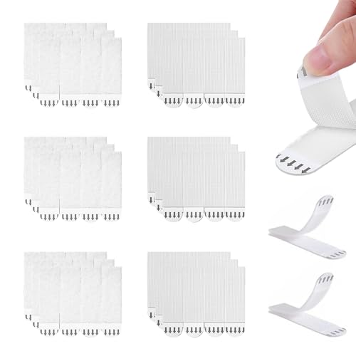 Eupneicu [36 Pares De 72 Tiras] 19 x 70mm Tiras Colgar Cuadros Sin Agujeros, Cuelga Cuadros Sin Clavos, Tiras Adhesivas Para Colgar Cuadros Para Marcos Y Adornos Navideños