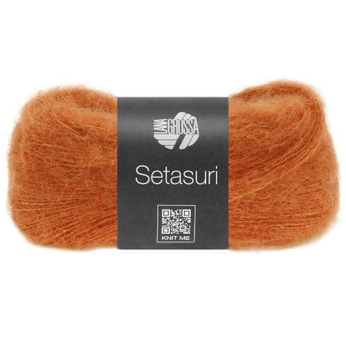 LANA GROSSA Setasuri | Feines Lace-Garn aus Suri-Alpakafasern mit Seide | Handstrickgarn aus 69% Alpaka (Suri) & 31% Seide | 25g Wolle zum Stricken & Häkeln | 212m Garn FB63