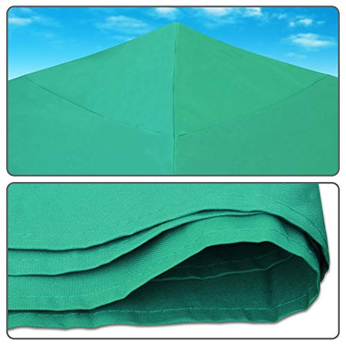 Strong Camel Replacement 10'X10'Gazebo Canopy Top Patio Pavilion Cover Sunshade Plyester Single Tier-Green #TOP4