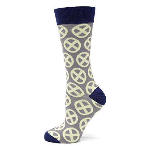Cufflinks Inc. X-Men Symbol Yellow Dress Socks, One size fits most (up to men's size 12), Officially Licensed