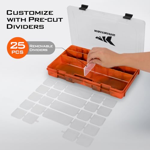Image of KastKing Tackle Boxes, Plastic Box, Plastic Storage Organizer Box with Removable Dividers - Fishing Tackle Storage - Box Organizer - 2 Packs /4 Packs Tackle Trays - Parts Box