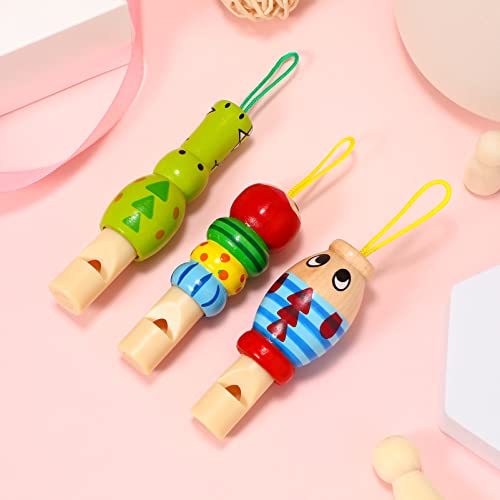 Kisangel Kids Musical Toys 3 Pcs Wood Carved Animal Whistle Noise Makers Whistle Blowouts Whistles Party Noise Makers For Kids Birthday Bag Fillers(Random Color) Kids Educational Toys #TOP7