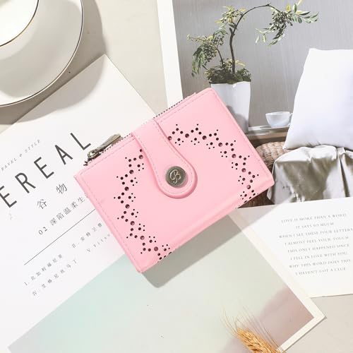 Image of Small Wallet for Women Bifold Credit Card Holder Compact Women Wallet with Zipper Coin Pocket