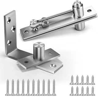 TheElves Pivot Hinges,Stainless Steel Hidden Door Hinges,360 Degree Rotation Hinges for Doors Heavy Duty with 2 Set of Screws