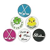 GOLTERS Golf Ball Markers Golf Markers Golf Gifts Clips Pack of 6(Mixed 01)