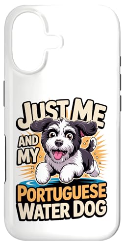 Cartoon Pet Dog Breed Just me and My Portuguese Water Dog Case for iPhone 17