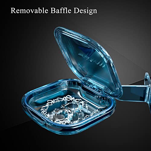 Image of Pill Case, Small Pill Box, SIFISO Travel Pill Container Water-Resistant Portable Vitamin Case Medicine Organizer Box for Purse or Pocket Daily Medication Carry Case with Removable Compartment(Blue)