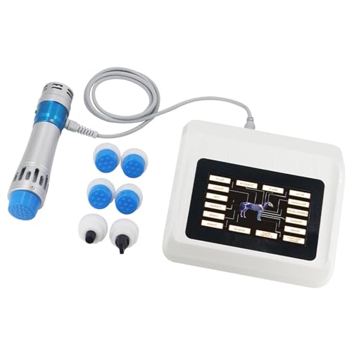 Dispositivo de Terapia de Ondas de Choque Extracorpóreo para Caballos, Máquina de Terapia por Ondas de Choque para Alivio de Dolor, 7 Cabezas de Masaje Profundo
