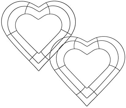 Marco Wreath de alambre en forma de corazón de 12 pulgadas (incluye artículo de decoración Lovie) paquete de 2