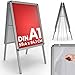 Produktbild Jago® Kundenstopper - DIN A1, Doppelseitig, Klappbar, Outdoor/Indoor, mit Klicksystem, 2 Schutzfolien, 64 x 122, aus Aluminium, Silber-Gehwegaufsteller, Plakatständer, Werbetafel, Werbeaufsteller