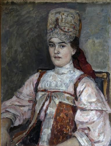 Poster Surikov portrait Natalia Matveyeva déco salon chaleureuse 58x90 cm