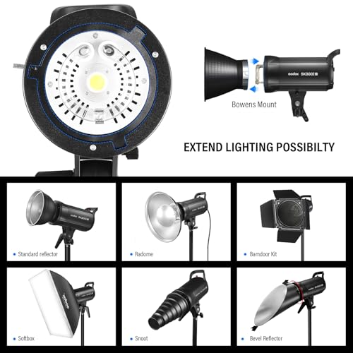 image for Godox Sk300ii-v Sk300iiv*3Kit Professional Strobe Flash 900Ws GN58 570