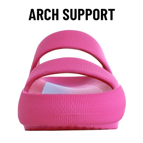 Image of shevalues Orthopedic Slide Sandals for Women with Arch Support Pillow Soft Recovery Slip on Sandals Lightweight Summer Cloud Slippers for Plantar Fasciitis