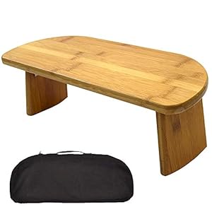 Samnuerly Meditation Bench, Bamboo Folding Meditation Yoga Kneeling Stool Bench – Ideal for Vipassana and Transcendental Meditation