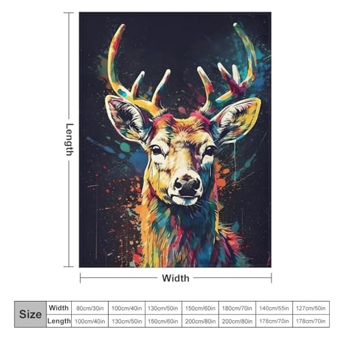 Couverture flannel douce cerf le cadeau idéal pour la maison