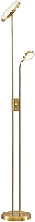 Lindby LED Stehlampe Seppa dimmbar (Modern) in Gold/Messing aus Metall (2 flammig,) - Wohnzimmerlampe Stehleuchte Floor Lamp Deckenfluter Standleuchte Wohnzimmerleuchte