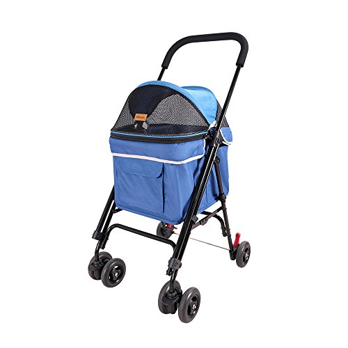 IBIYAYA Astro Go Lite - Passeggino per animali domestici, 57 x 44 x 94 cm, colore: Blu