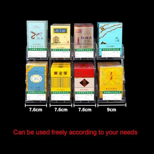 5/10 - Pack Spring Loaded Gondola Shelf Pusher, Acrylic Automatic Display Rack for Convenience Stores, Cigarette Dispenser Organizer, Retail Product Display Shelves(Clear-5pcs,7.6x28cm)