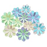 Mybbshower Giant 3D Pastel Flower with Stickers (10"-7.5") Paper Flower Wall Stickers Room Decor Kids Nursery Classroom Wedding Backdrop Pack of 10