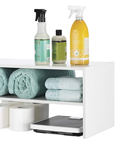 Whitmor 6424-8081-WHT-BB Stackable 31 Inch Extra Wide 2-Shelf Storage Organizer thumb #3