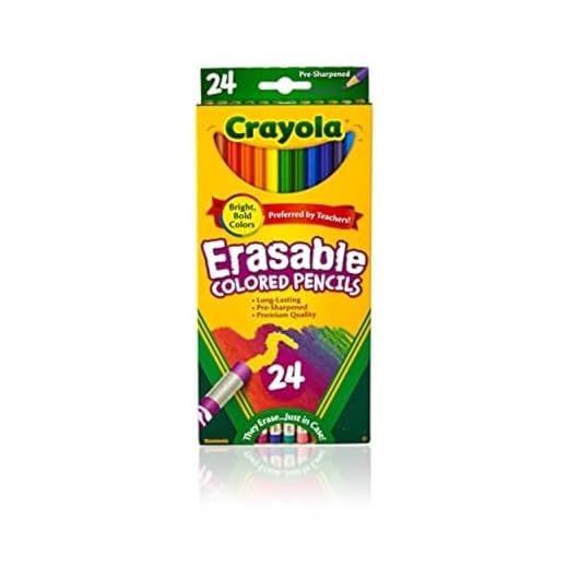 Crayola Erasable Colored Pencils for Kids, 24ct Drawing Coloring Pencils